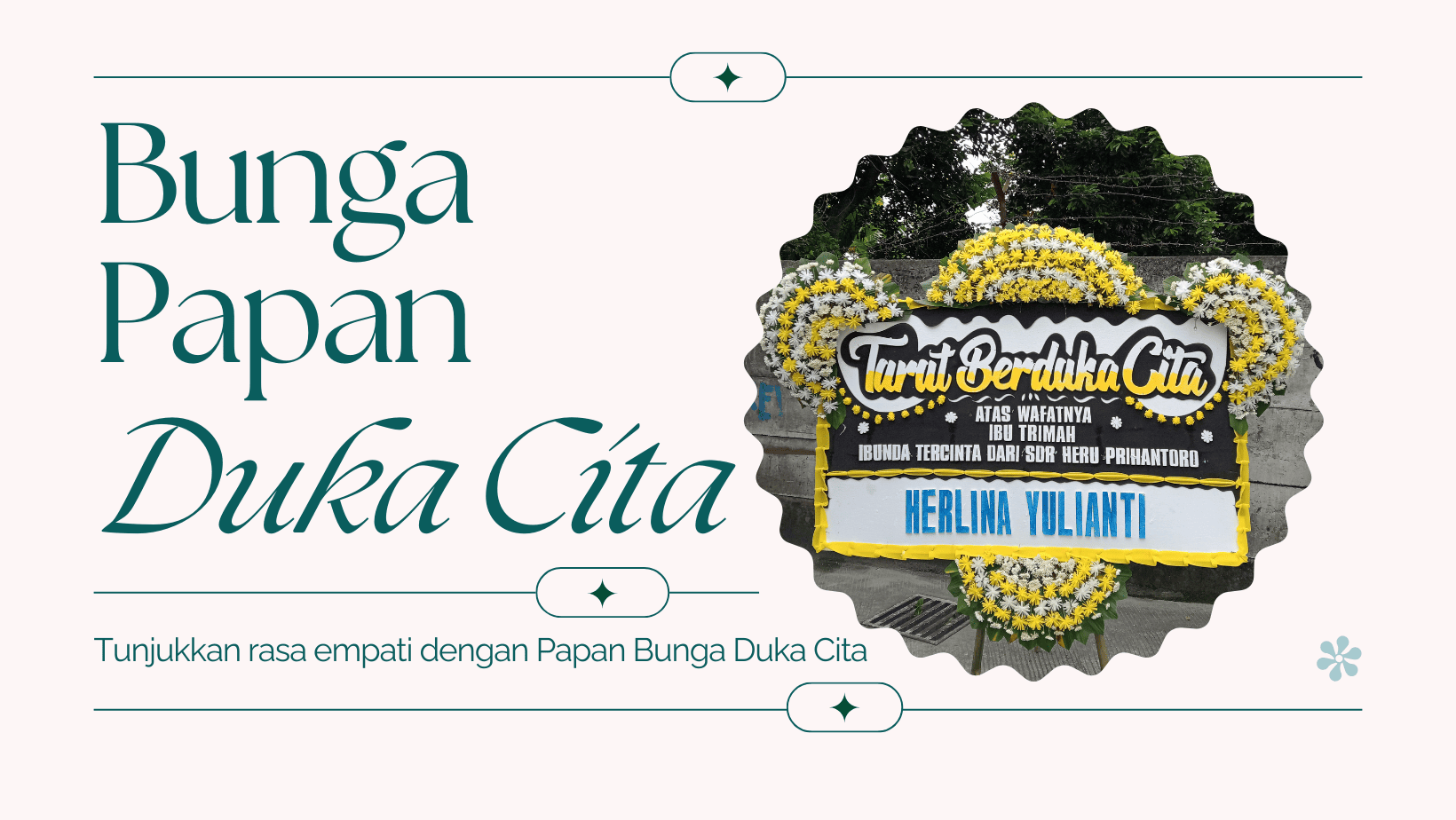 Banner Bunga Papan Duka Cita