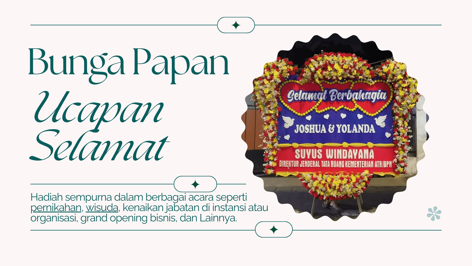 Banner Bunga Papan Ucapan Selamat
